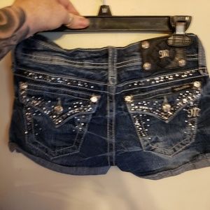Jean shorts with bling